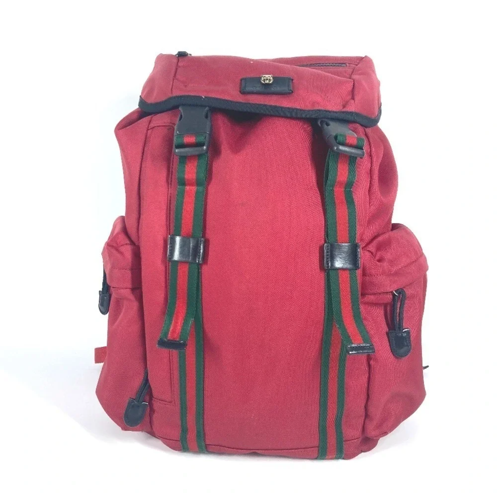 GUCCI Black Canvas Backpack
